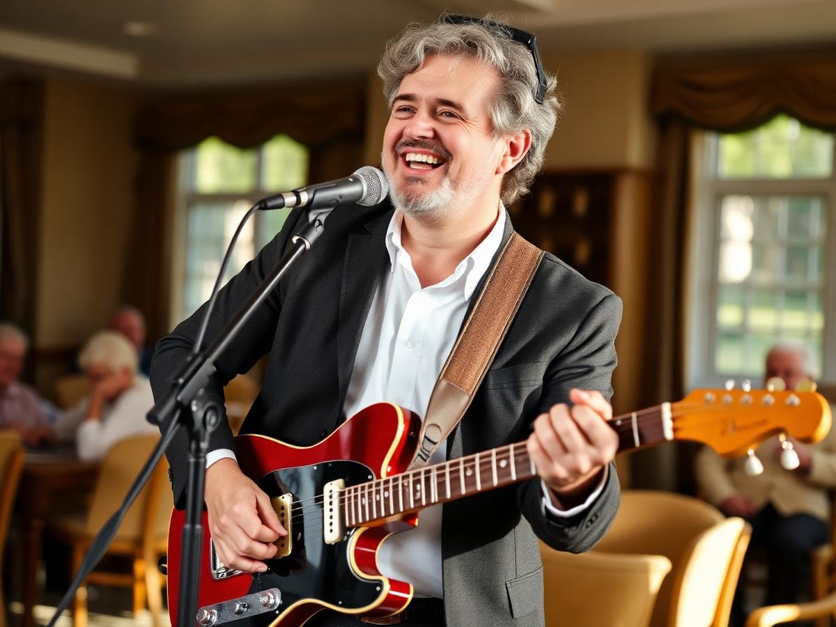 Sing-along afternoon at a retirement community